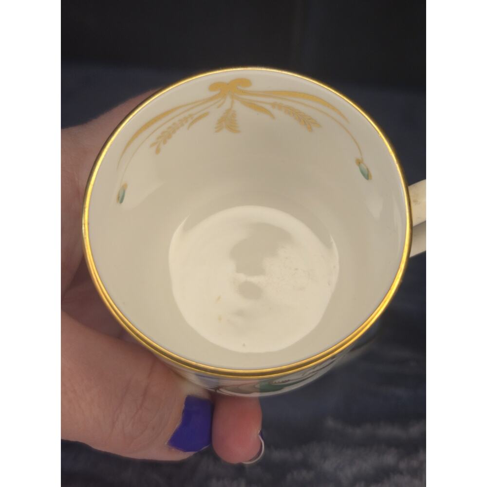 Copelands Grosvenor China Demitasse Cup and Saucer "Emerald" Vintage 1956 - Picture 3 of 4